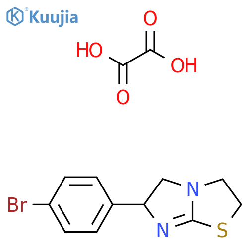 6-(4-bromophenyl)-2H,3H,5H,6H-imidazo2,1-b1,3thiazole, oxalic acid structure