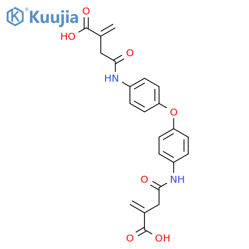 Butanoic acid, 4,4'-[oxybis(4,1-phenyleneimino)]bis[2-methylene-4-oxo- structure