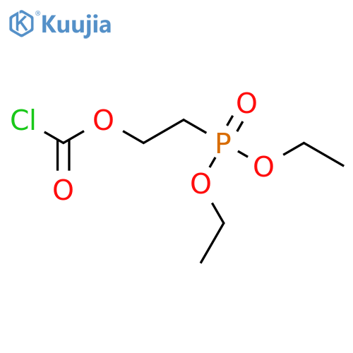 Carbonochloridic acid, 2-(diethoxyphosphinyl)ethyl ester structure