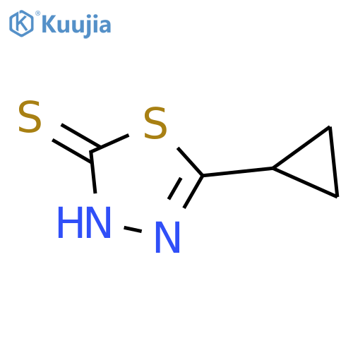 5-cyclopropyl-1,3,4-thiadiazole-2-thiol structure