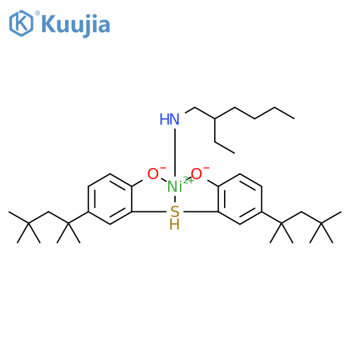 [2,2'-Thiobis(4-tert-octylphenolate)]-2-ethylhexylamine nickel(II) structure