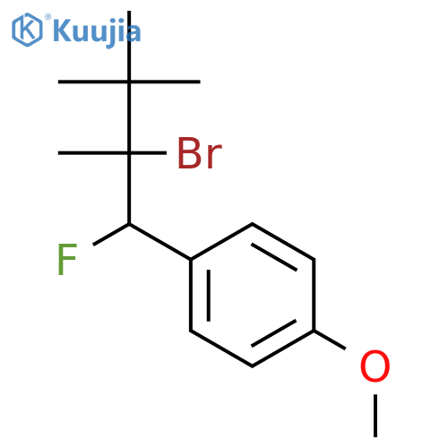 Benzene, 1-(2-bromo-1-fluoro-2,3,3-trimethylbutyl)-4-methoxy- structure