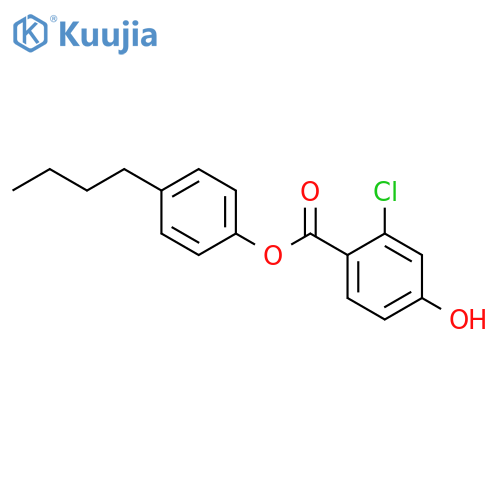 Benzoic acid, 2-chloro-4-hydroxy-, 4-butylphenyl ester structure
