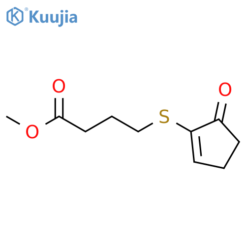 Butanoic acid, 4-[(5-oxo-1-cyclopenten-1-yl)thio]-, methyl ester structure