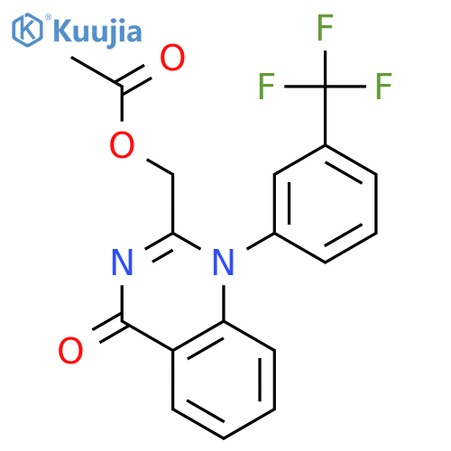 4(1H)-Quinazolinone, 2-[(acetyloxy)methyl]-1-[3-(trifluoromethyl)phenyl]- structure