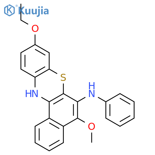 12H-BENZO[A]PHENOTHIAZIN-6-AMINE, 9-ETHOXY-5-METHOXY-N-PHENYL- structure