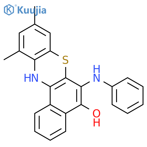 12H-Benzo[a]phenothiazin-5-ol, 9,11-dimethyl-6-(phenylamino)- structure