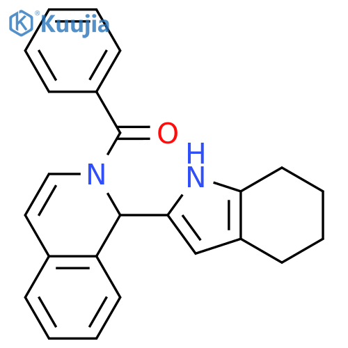 Isoquinoline, 2-benzoyl-1,2-dihydro-1-(4,5,6,7-tetrahydro-1H-indol-2-yl)- structure