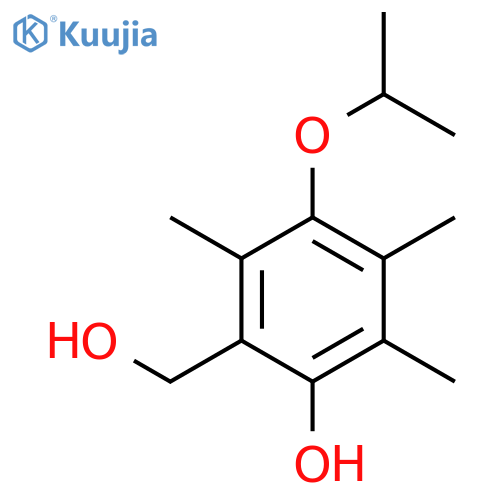 BENZENEMETHANOL, 2-HYDROXY-3,4,6-TRIMETHYL-5-(1-METHYLETHOXY)- structure