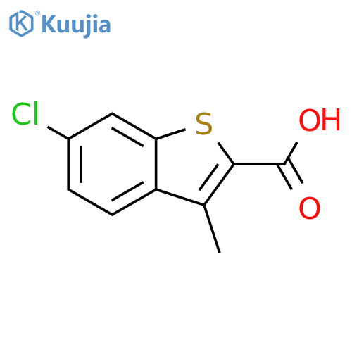 6-chloro-3-methyl-1-benzothiophene-2-carboxylic acid structure