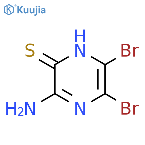 2(1H)-PYRAZINETHIONE, 3-AMINO-5,6-DIBROMO- structure