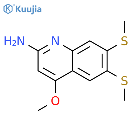 2-Quinolinamine, 4-methoxy-6,7-bis(methylthio)- structure