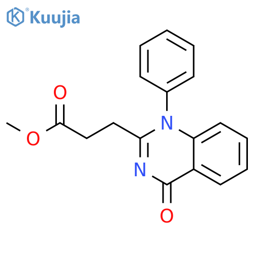2-QUINAZOLINEPROPANOIC ACID, 1,4-DIHYDRO-4-OXO-1-PHENYL-, METHYL ESTER structure