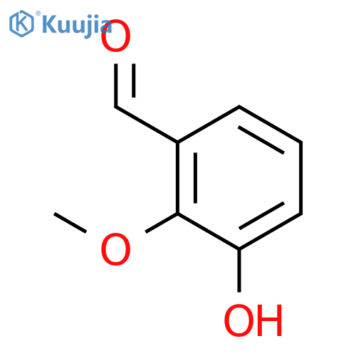 3-hydroxy-2-methoxybenzaldehyde structure