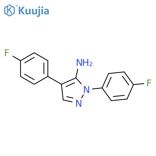 1,4-Bis(4-fluorophenyl)-1H-pyrazol-5-amine structure