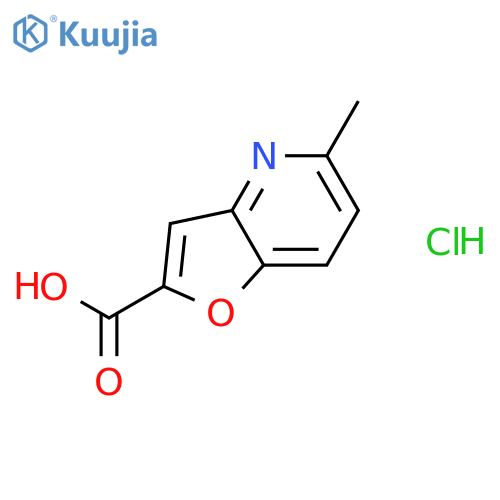 5-methylfuro3,2-bpyridine-2-carboxylic acid hydrochloride structure