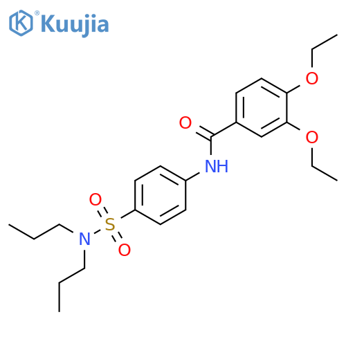N-(4-Dipropylsulfamoyl-phenyl)-3,4-diethoxy-benzamide structure