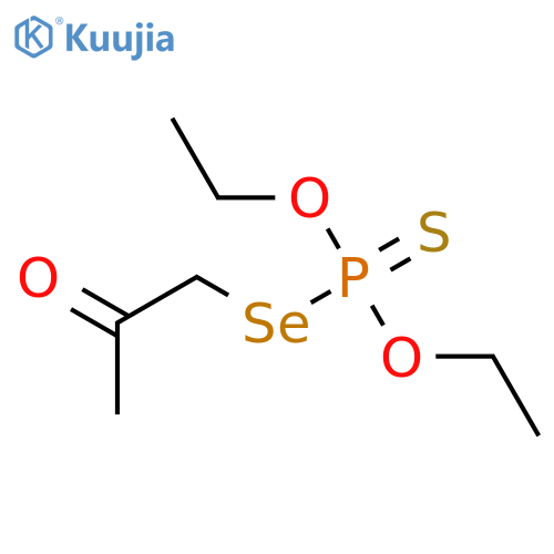 Phosphoroselenothioic acid, O,O-diethyl Se-(2-oxopropyl) ester structure