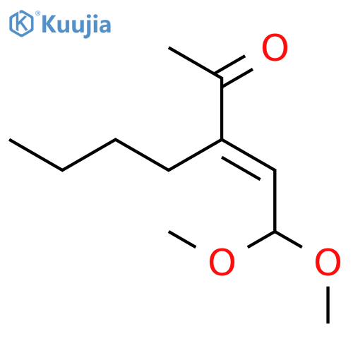 2-HEPTANONE, 3-(2,2-DIMETHOXYETHYLIDENE)- structure