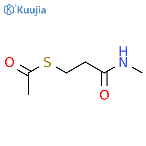 Ethanethioic acid, S-[3-(methylamino)-3-oxopropyl] ester structure