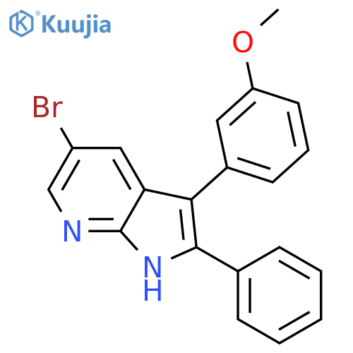 1H-Pyrrolo[2,3-b]pyridine, 5-bromo-3-(3-methoxyphenyl)-2-phenyl- structure