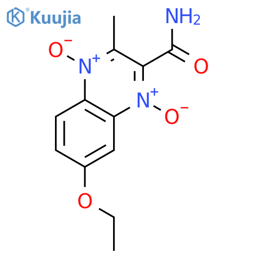 2-Quinoxalinecarboxamide, 7-ethoxy-3-methyl-, 1,4-dioxide structure