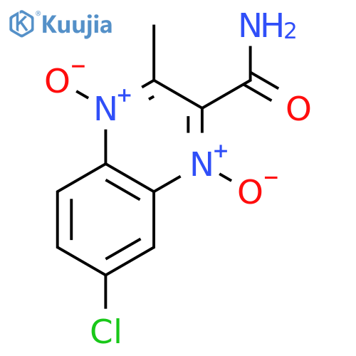 2-Quinoxalinecarboxamide, 7-chloro-3-methyl-, 1,4-dioxide structure