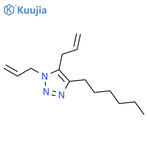 1H-1,2,3-Triazole, 4-hexyl-1,5-di-2-propenyl- structure