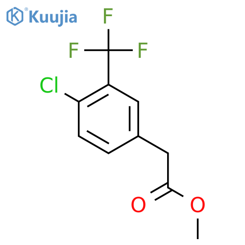 Benzeneacetic acid, 4-chloro-3-(trifluoromethyl)-, methyl ester structure