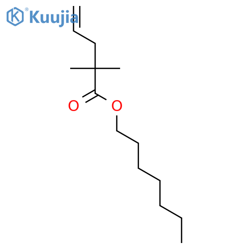4-Pentenoic acid, 2,2-dimethyl-, heptyl ester structure