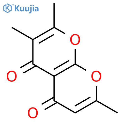 4H,5H-PYRANO[2,3-B]PYRAN-4,5-DIONE, 2,3,7-TRIMETHYL- structure