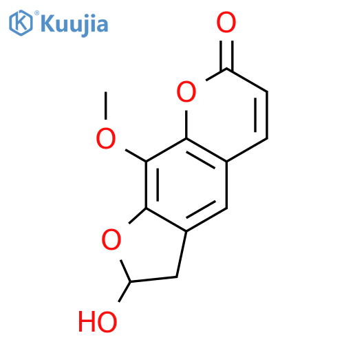 7H-FURO[3,2-G][1]BENZOPYRAN-7-ONE, 2,3-DIHYDRO-2-HYDROXY-9-METHOXY- structure