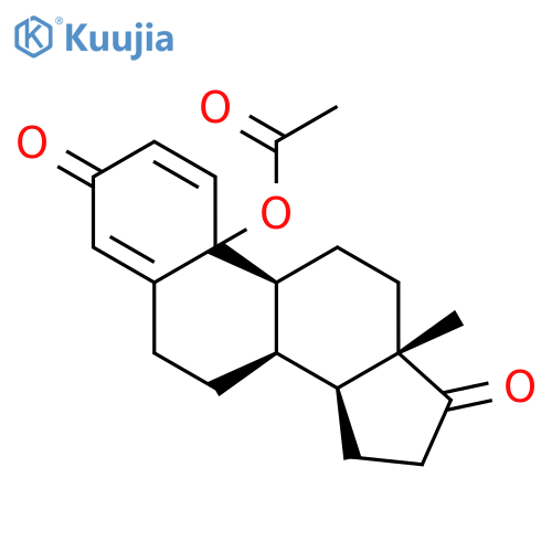 Estra-1,4-diene-3,17-dione, 10-(acetyloxy)-, (8a,10x)- structure