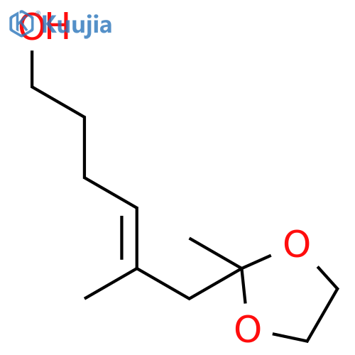 4-Hexen-1-ol, 5-methyl-6-(2-methyl-1,3-dioxolan-2-yl)-, (E)- structure