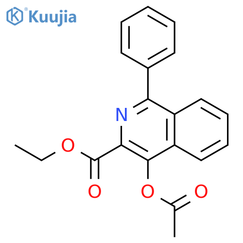 3-Isoquinolinecarboxylic acid, 4-(acetyloxy)-1-phenyl-, ethyl ester structure
