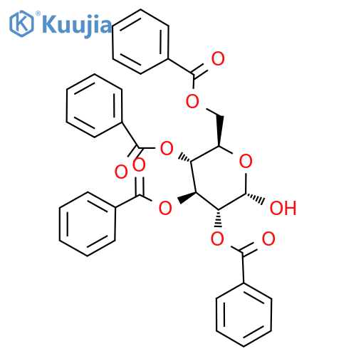 2,3,4,6-Tetra-O-benzoyl-a-D-glucopyranose structure