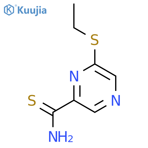 Pyrazinecarbothioamide, 6-(ethylthio)- structure