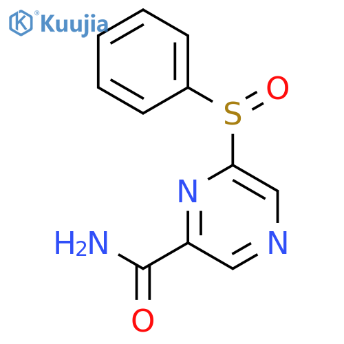 Pyrazinecarboxamide, 6-(phenylsulfinyl)- structure