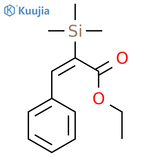 2-Propenoic acid, 3-phenyl-2-(trimethylsilyl)-, ethyl ester, (E)- structure