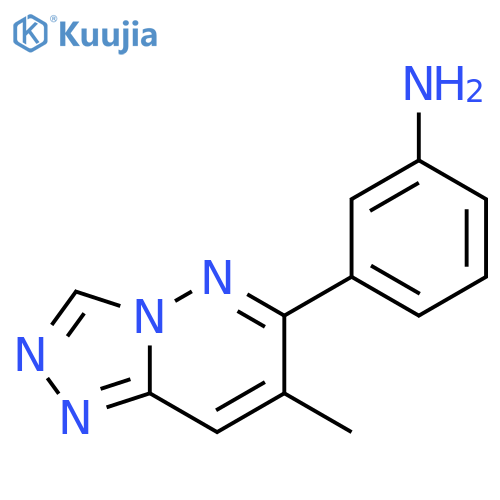 Benzenamine, 3-(7-methyl-1,2,4-triazolo[4,3-b]pyridazin-6-yl)- structure