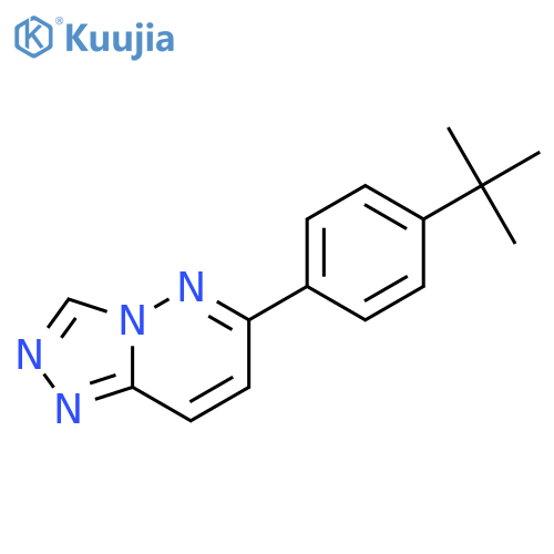 1,2,4-TRIAZOLO[4,3-B]PYRIDAZINE, 6-[4-(1,1-DIMETHYLETHYL)PHENYL]- structure
