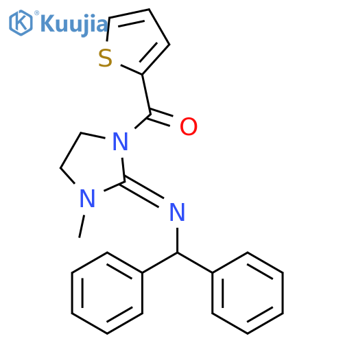 2-Imidazolidinimine, N-(diphenylmethyl)-1-methyl-3-(2-thienylcarbonyl)- structure