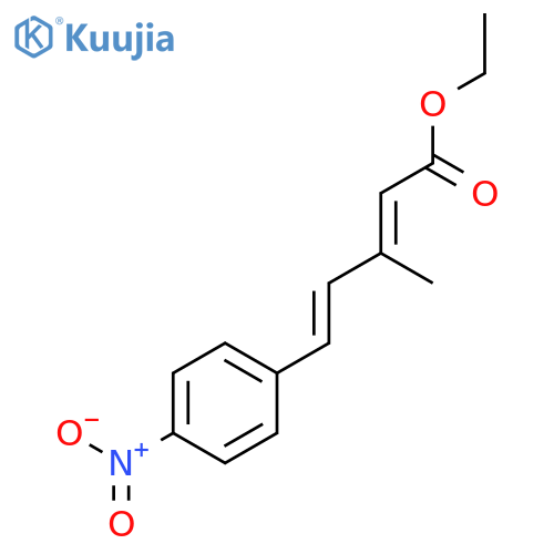 2,4-PENTADIENOIC ACID, 3-METHYL-5-(4-NITROPHENYL)-, ETHYL ESTER structure