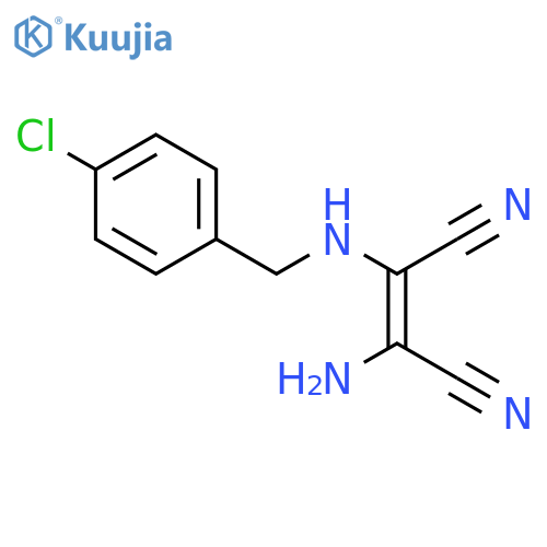2-BUTENEDINITRILE, 2-AMINO-3-[[(4-CHLOROPHENYL)METHYL]AMINO]-, (Z)- structure