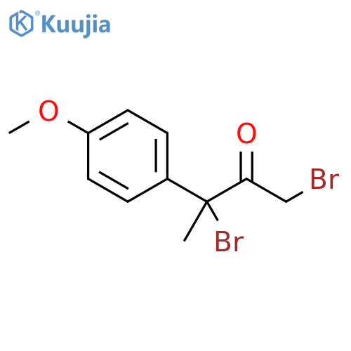 2-Butanone, 1,3-dibromo-3-(4-methoxyphenyl)- structure