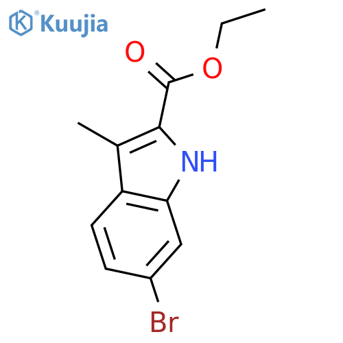 1H-INDOLE-2-CARBOXYLIC ACID, 6-BROMO-3-METHYL-, ETHYL ESTER structure