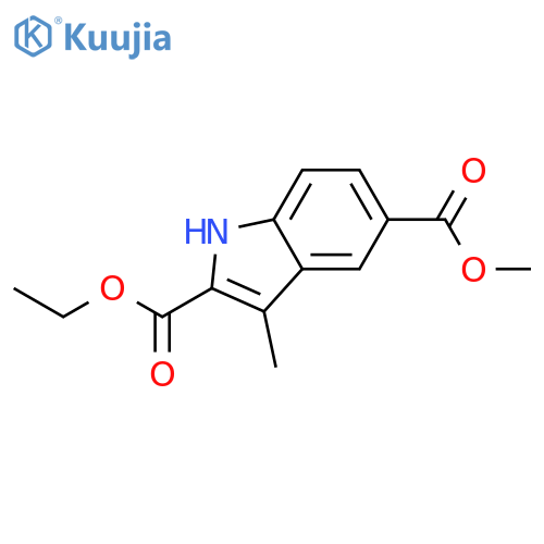 2-Ethyl 5-methyl 3-methyl-1H-indole-2,5-dicarboxylate structure