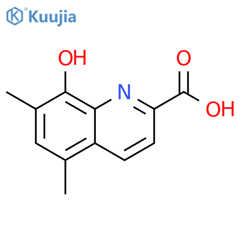 8-Hydroxy-5,7-dimethylquinoline-2-carboxylic acid structure
