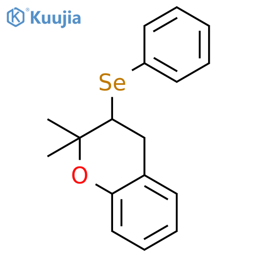 2H-1-Benzopyran, 3,4-dihydro-2,2-dimethyl-3-(phenylseleno)- structure