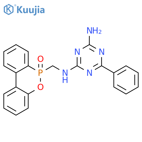 N-(10-Oxido-9,10-dihydro-9-oxa-10-phosphaphenanthrene)methyl-6-phenyl-1,3,5-triazine-2,4-diamine structure